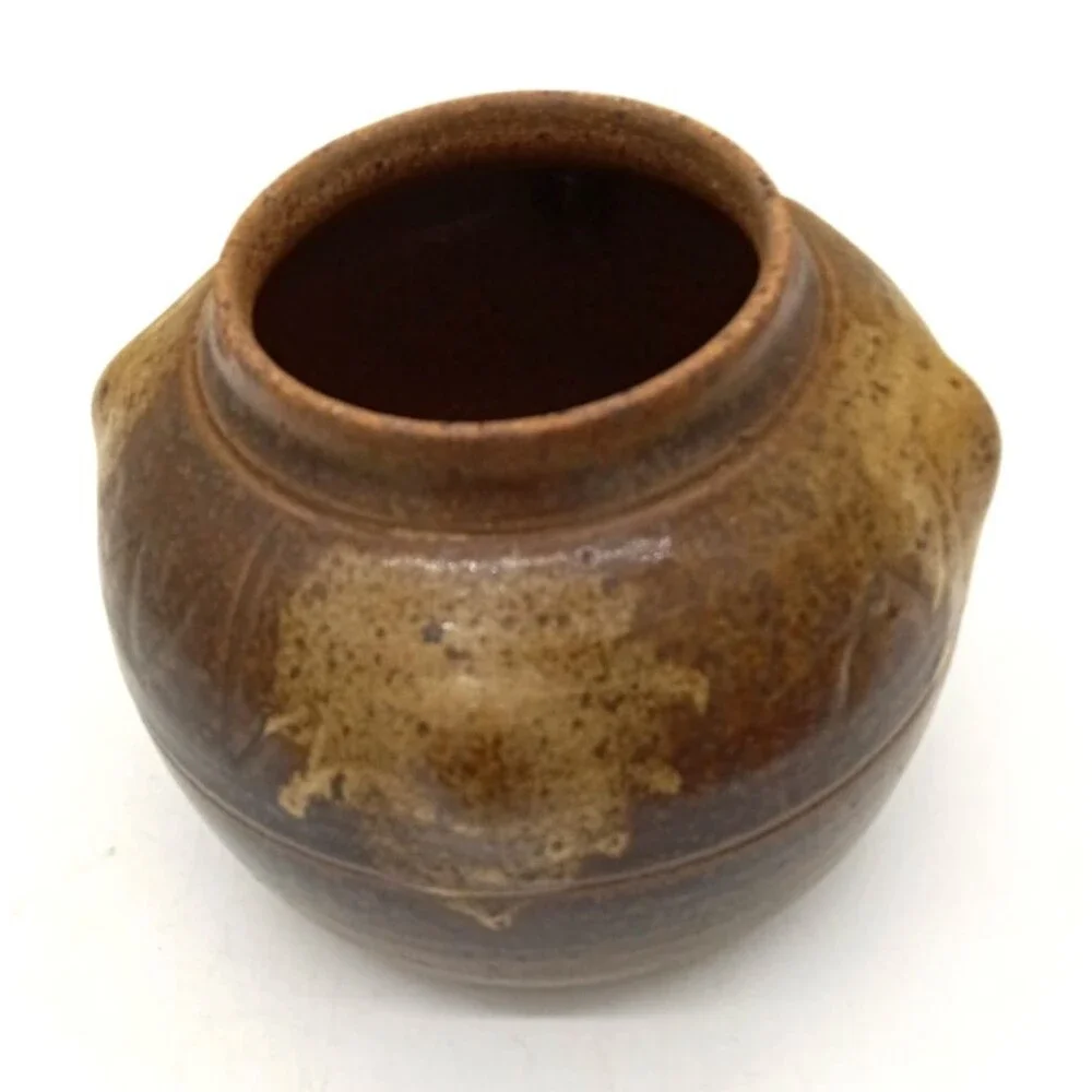Vtg Horton Studio Art Pottery Brown/Tan Speckled 5